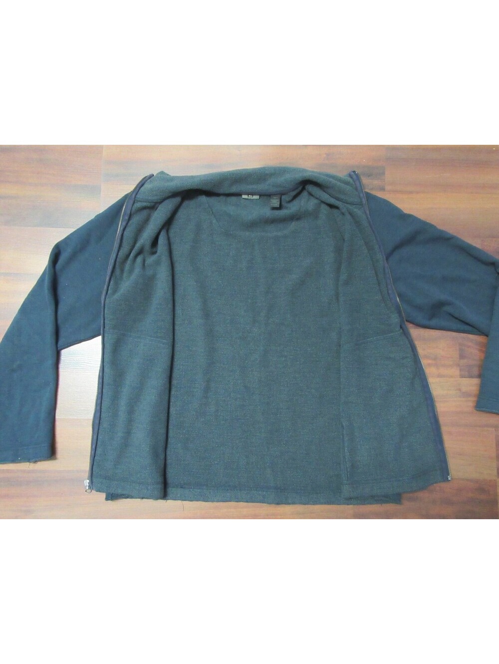 REI Full Zip Men's Mock Neck XL Sweater Navy Blue Long Sleeve Fleece - Picture 3 of 4